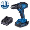 A cordless drill and its charger are displayed against a white background. Produktbild-Vorschau