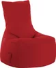 A red beanbag chair is shown against a white background. Produktbild-Vorschau