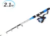 Lixada Angelgeraet Set mit 2.1m Teleskop Fiberglas Angeln Produktbild-Vorschau 8