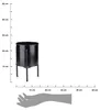 Metalowy kwietnik stojak z wkładem 24 cm czarny Podgląd zdjęcia produktu 3