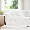 vidaXL Jeté de lit blanc 240 x 220 cm Fleece Voir les images du produit 2