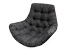 A dark gray tufted cushion for a hanging chair, presented against a white background. Produktbild-Vorschau