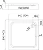 AQUABAD® Duschwanne Komplettset NORMA Maße: 80x80cm Produktbild-Vorschau 7