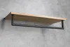SKA věšák na ručníky s policí 600x250 mm, dub/černý matný Náhled obrázku produktu 2