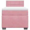 vidaXL Boxspringbett mit Matratze Rosa 90x200 cm Samt Produktbild-Vorschau 6