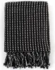 vidaXL Überwurf Baumwolle Kariert 160x210 cm Schwarz Produktbild-Vorschau 1