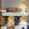Moderne Federlampe, Stehlampe Aus Natürlichen Produktbild-Vorschau 2