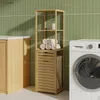 Kúpeľňová polica s košom na bielizeň „Anun“ 130 x 36 x 33 Náhľad obrázku produktu 3