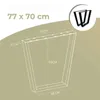 Kovové stolové nohy V 70 cm čierne – oceľové podnože na Náhľad obrázku produktu 5