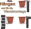 BigDean bloembakhouder, 10 stuks, antraciet, voor balkon en Productafbeelding-voorbeeld 4