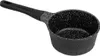 A black saucepan with a speckled interior and a textured exterior, set against a white background. Podgląd zdjęcia produktu