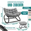 KESSER® Schaukelstuhl für drinnen & draußen mit Fußstütze Produktbild-Vorschau 7