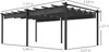 Outsunny Pergola jardin exterieur pergola aluminium 3,6 x 6 Voir les images du produit 3