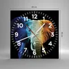 Wanduhr - Quadrat - Glasuhr - Bunt Elefant Fotografie - Produktbild-Vorschau 3