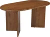 Esstisch 160 x 90 cm Akazienholz Nussbaum gerade Kante oval Produktbild-Vorschau 2