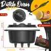aktimeo Dutch Oven 12,0 L pentola in ghisa con coperchio Anteprima dell’immagine prodotto 3