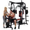 A man and a woman are using a home gym machine. Produktbild-Vorschau
