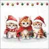 Ambiente Serviette Lustige Weihnachtskätzchen, 33 x 33 cm, Produktbild-Vorschau 6