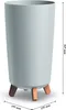 Gracia Tubus Slim DGTL200 Blumentopf - Hellgrau Produktbild-Vorschau 8