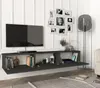 DOMEL TV stolík na stenu, antracit Náhľad obrázku produktu 4