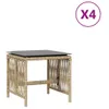 vidaXL Gartenhocker Kissen 4Stk. Beigemischung 41x41x36 cm Produktbild-Vorschau 1