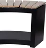 Esschert Design, Bank mit Holzlager, Gebogen, Stahl und Produktbild-Vorschau 3