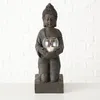 Boltze Buddha Figur mit Windlicht Statue aus Kunststoff, Produktbild-Vorschau 7