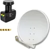 PremiumX DELUXE100 Satellitenantenne 100 cm Alu Hellgrau Produktbild-Vorschau 1