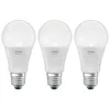 Three white LED light bulbs are arranged in a row against a white background. Produktbild-Vorschau