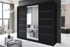 Easy4You R6 250 cm Schwarz Schiebetüren Kleiderschrank Produktbild-Vorschau 1
