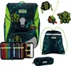 A collection of school supplies including a backpack, pencil case, and drawstring bag, along with decorative charms. Anteprima dell’immagine prodotto