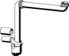 A technical drawing of a plumbing siphon with a telescopic connection pipe. Podgląd zdjęcia produktu