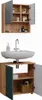 Set mobili bagno Vicco Irma Quercia verde/oro 2 parti, base Anteprima dell’immagine prodotto 8