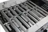 Close-up view of the burners and grates of a gas grill. Produktbild-Vorschau