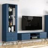 Wohnwand dunkelblau MONTPELLIER-131, modern, 3-teilig mit Produktbild-Vorschau 1