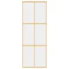 vidaXL Schiebetür Golden 76x205 cm ESG-Klarglas und Produktbild-Vorschau 3