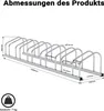 Toboli Fahrradständer für 6 Fahrräder 168x32x26,5cm aus Produktbild-Vorschau 3