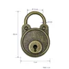 Mini Deko Vorhängeschloss mit Schlüssel HMF 6490 Rund Bronze Maße Produktbild-Vorschau