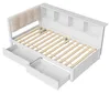 Kiefernholz-Schlafsofa mit Schubladen, dimmbarer LED, USB & Produktbild-Vorschau 17