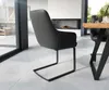 DELIFE Freischwinger Zelia-Flex mit Armlehnen Echt-Leder Produktbild-Vorschau 5