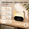 LED-Lichtwecker, Digitaler Wecker mit 2000 mAh Akku, 3 Produktbild-Vorschau 7