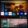 A smart TV displaying streaming service apps and a city skyline with HDR10+ branding. Produktbild-Vorschau