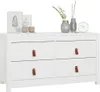 vidaXL Armoire d'appoint blanc 100x40x54 cm Pin massif Voir les images du produit 11