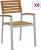vidaXL Gartenstuhl 8 pcs Braun 56 x 57 x 87 cm Massivholz Produktbild-Vorschau 1