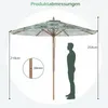Parasol COSTWAY φ 270 cm, parasol de jardin en bois, Voir les images du produit 3