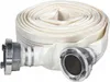 A coiled white fire hose with silver couplings on a white background. Náhled obrázku produktu