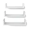 Three white U-shaped shelves are displayed vertically against a white background. Produktbild-Vorschau