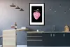 MuchoWow® Gerahmtes Poster Erdbeere - Aquarell - Rosa - Produktbild-Vorschau 5