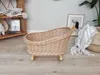 WikliBOX - Berceau en osier pour poupée, lit à bascule pour Voir les images du produit 2