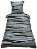 Bettwäsche 135x200 Seersucker Mikrofaser Bettbezug Grau Produktbild-Vorschau 1